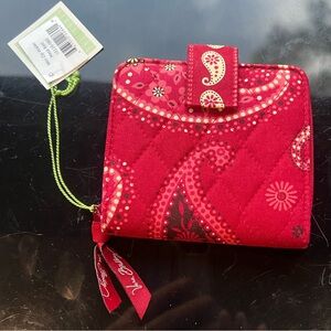 Vera Bradley Red Paisley Quilted Wallet